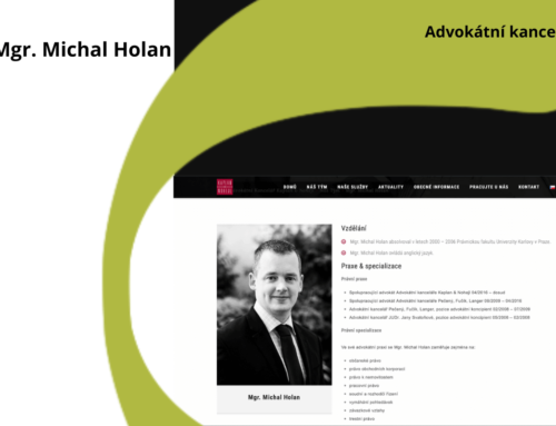 Mgr. Michal Holan, advokát